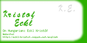 kristof eckl business card